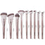 Maange 9Pcs Foundation Makeup Brush Set Cosmetic Powder Highlighter Eyeshadow Blending Beauty Tools Dense Soft Bristle Brushes - Slobuy