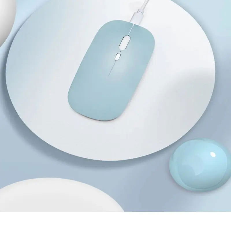 Macaron Rechargeable Wireless Bluetooth Mouse 2.4G USB Mice For Android Windows Tablet Laptop Notebook PC For IPAD Mobile - Slobuy