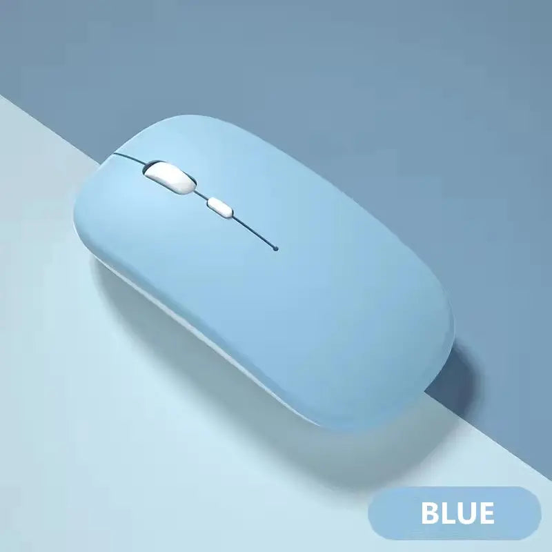 Macaron Rechargeable Wireless Bluetooth Mouse 2.4G USB Mice For Android Windows Tablet Laptop Notebook PC For IPAD Mobile - Slobuy