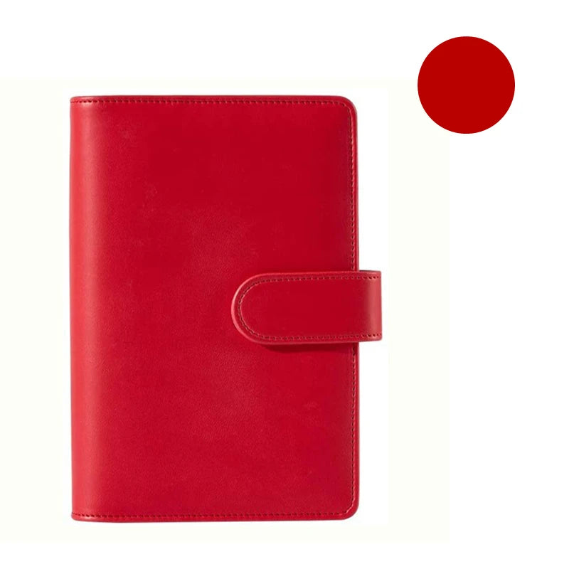 Macaroon Color A6/A5 PU Leather DIY Binder Notebook Cover Diary Agenda Planner Paper Cover School Stationery - Slobuy