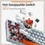 Machenike K500W Wireless Mechanical Keyboard Hot Swap Tri-mode 94 Keys RGB Backlit Gaming Keyboard for PC Gamer Laptop - Slobuy