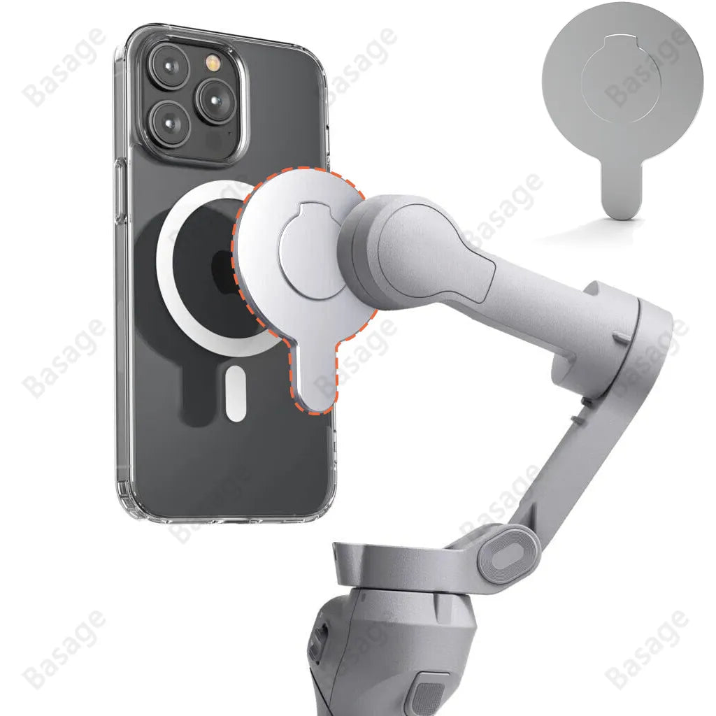 Magnetic Adapter Mobile Phone Holder Handheld Stabilizer Quick Release Accessories for DJI Osmo OM6 OM5 OM4 Gimbal for Magsafe - Slobuy