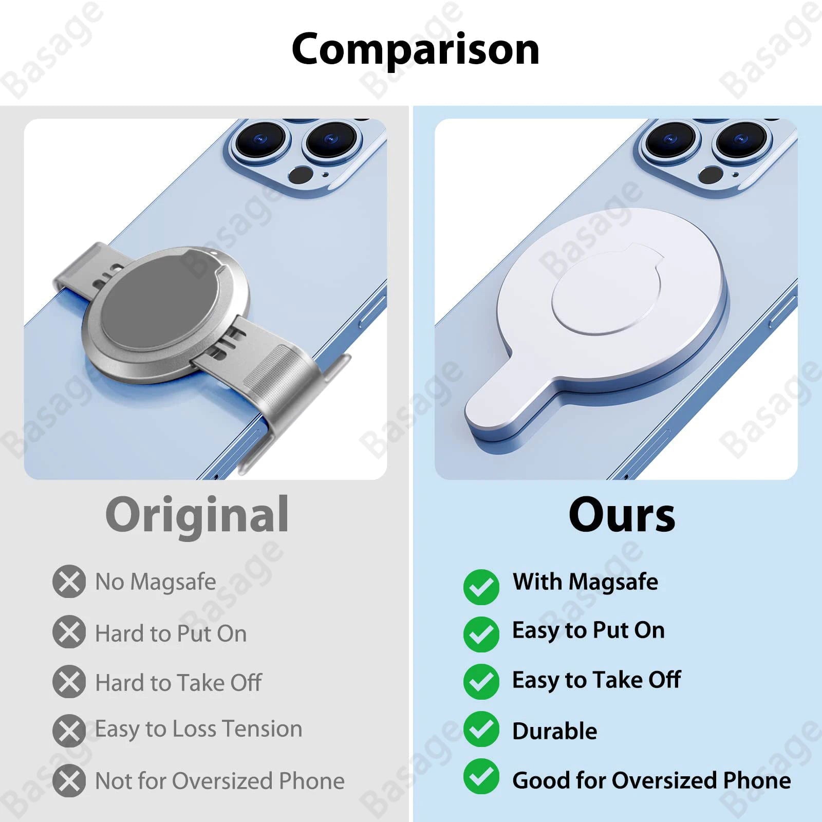 Magnetic Adapter Mobile Phone Holder Handheld Stabilizer Quick Release Accessories for DJI Osmo OM6 OM5 OM4 Gimbal for Magsafe - Slobuy