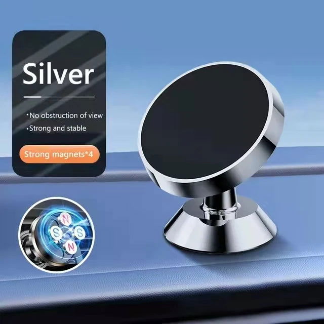 Magnetic Car Phone Holder Magnet Mount Mobile Cell Phone Stand GPS Support For iPhone 14 13 12 Pro Xiaomi Huawei Samsung Oneplus - Slobuy