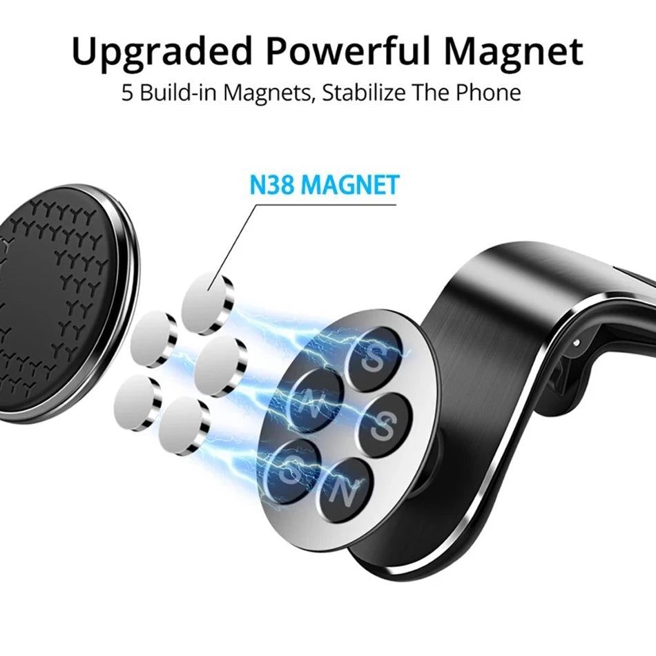 Magnetic Car Phone Holder Stand Air Vent Magnet Car Mount GPS Smartphone Mobile Support In Car Bracket for iPhone Samsung Xiaomi - Slobuy