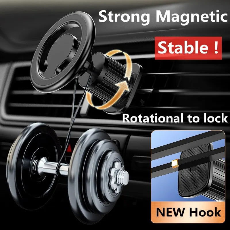 Magnetic Car Phone Holder Stand Magnet Car Mount Support GPS Mobile Bracket in Car For Macsafe iPhone 15 14 13 12 Samsung Xiaomi - Slobuy