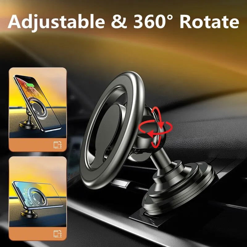 Magnetic Car Phone Holder Stand Magnet Car Mount Support GPS Mobile Bracket in Car For Macsafe iPhone 15 14 13 12 Samsung Xiaomi - Slobuy