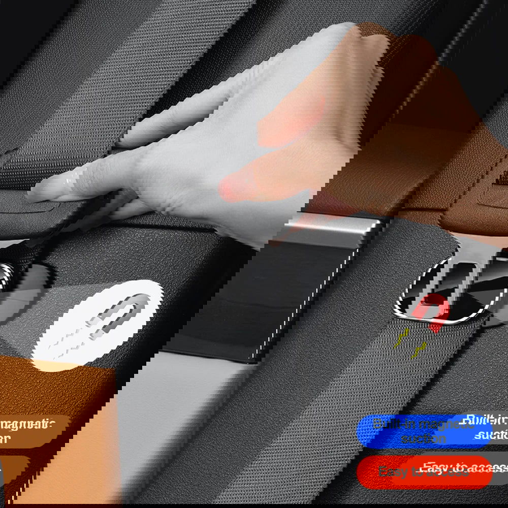 Magnetic Car Seat Belt Holder Anti-Wear Stabilizer Adhesive Adjustable Fastener Clip for Auto Seat Safety Car Interior Supplies - Slobuy