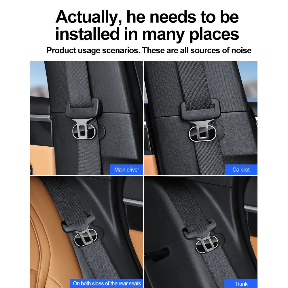 Magnetic Car Seat Belt Holder Anti-Wear Stabilizer Adhesive Adjustable Fastener Clip for Auto Seat Safety Car Interior Supplies - Slobuy