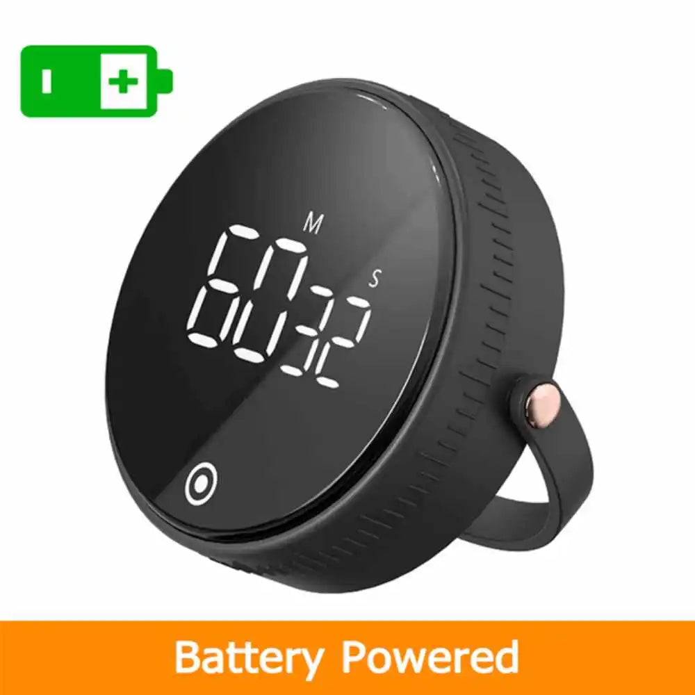 Magnetic Kitchen Timer LED Digital Timer Manual Countdown Timer Alarm Clock Cooking Shower Study Fitness Stopwatch Time Master - Slobuy