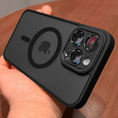 Magnetic Luxury Matte Translucent Armor Shockproof Case For iPhone 14 13 12 11 15 Pro Max Plus For Magsafe Wireless Charge Cover - Slobuy