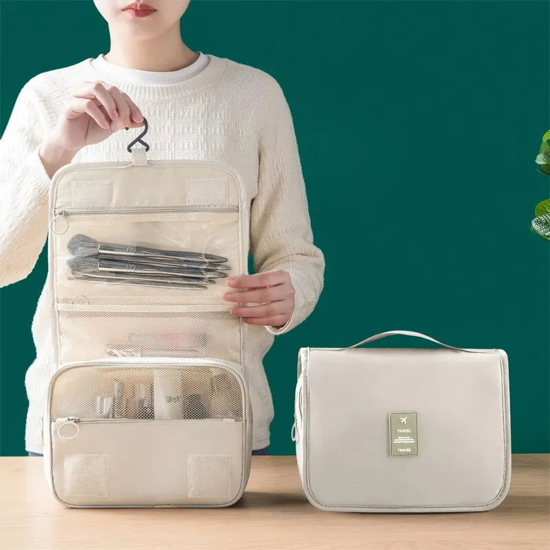 Makeup Bag Travel Cosmetic Bags Toiletries Organizer Waterproof Storage Neceser Bathroom Hook Wash Pouch High Quality Women - Slobuy