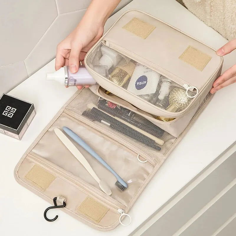 Makeup Bag Travel Cosmetic Bags Toiletries Organizer Waterproof Storage Neceser Bathroom Hook Wash Pouch High Quality Women - Slobuy