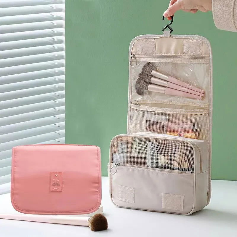 Makeup Bag Travel Cosmetic Bags Toiletries Organizer Waterproof Storage Neceser Bathroom Hook Wash Pouch High Quality Women - Slobuy