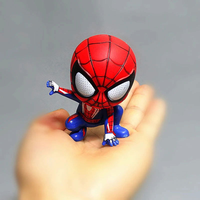 Marvel Avengers Spider Man Cute Action Figure Posture Anime Decoration Collection Figurine Toy Model Ornaments Children Gift - Slobuy