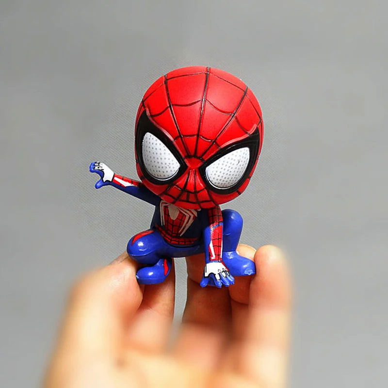 Marvel Avengers Spider Man Cute Action Figure Posture Anime Decoration Collection Figurine Toy Model Ornaments Children Gift - Slobuy