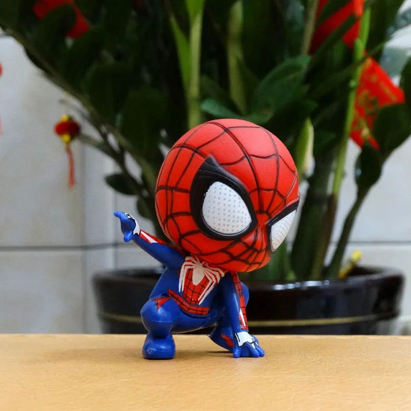 Marvel Avengers Spider Man Cute Action Figure Posture Anime Decoration Collection Figurine Toy Model Ornaments Children Gift - Slobuy