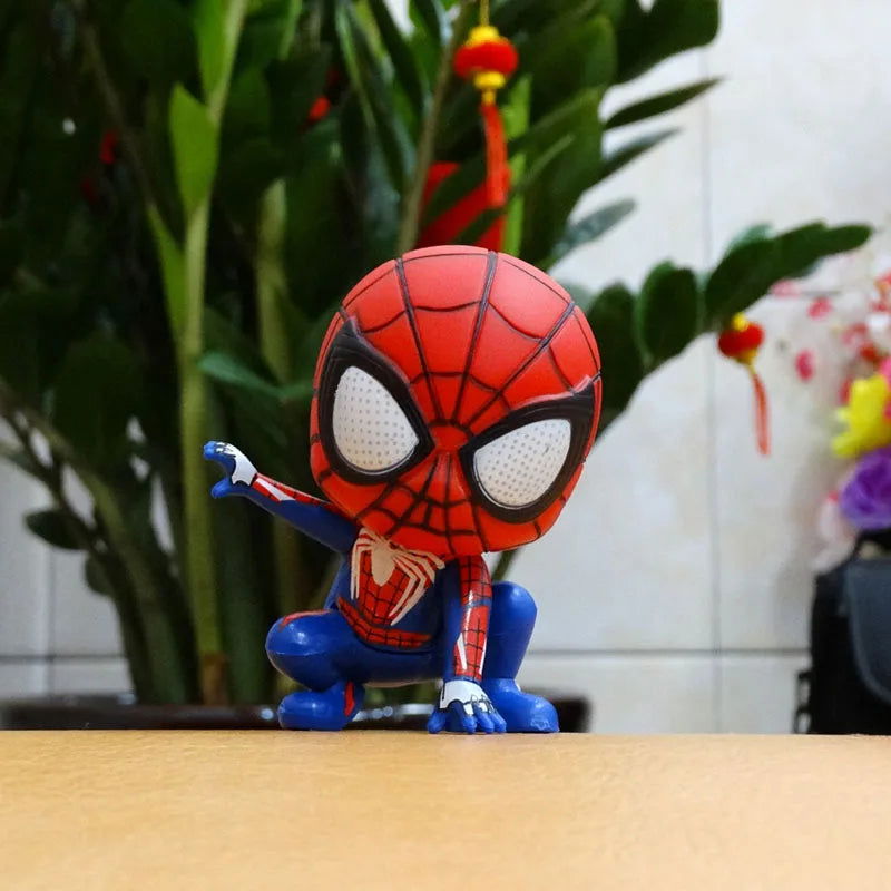 Marvel Avengers Spider Man Cute Action Figure Posture Anime Decoration Collection Figurine Toy Model Ornaments Children Gift - Slobuy