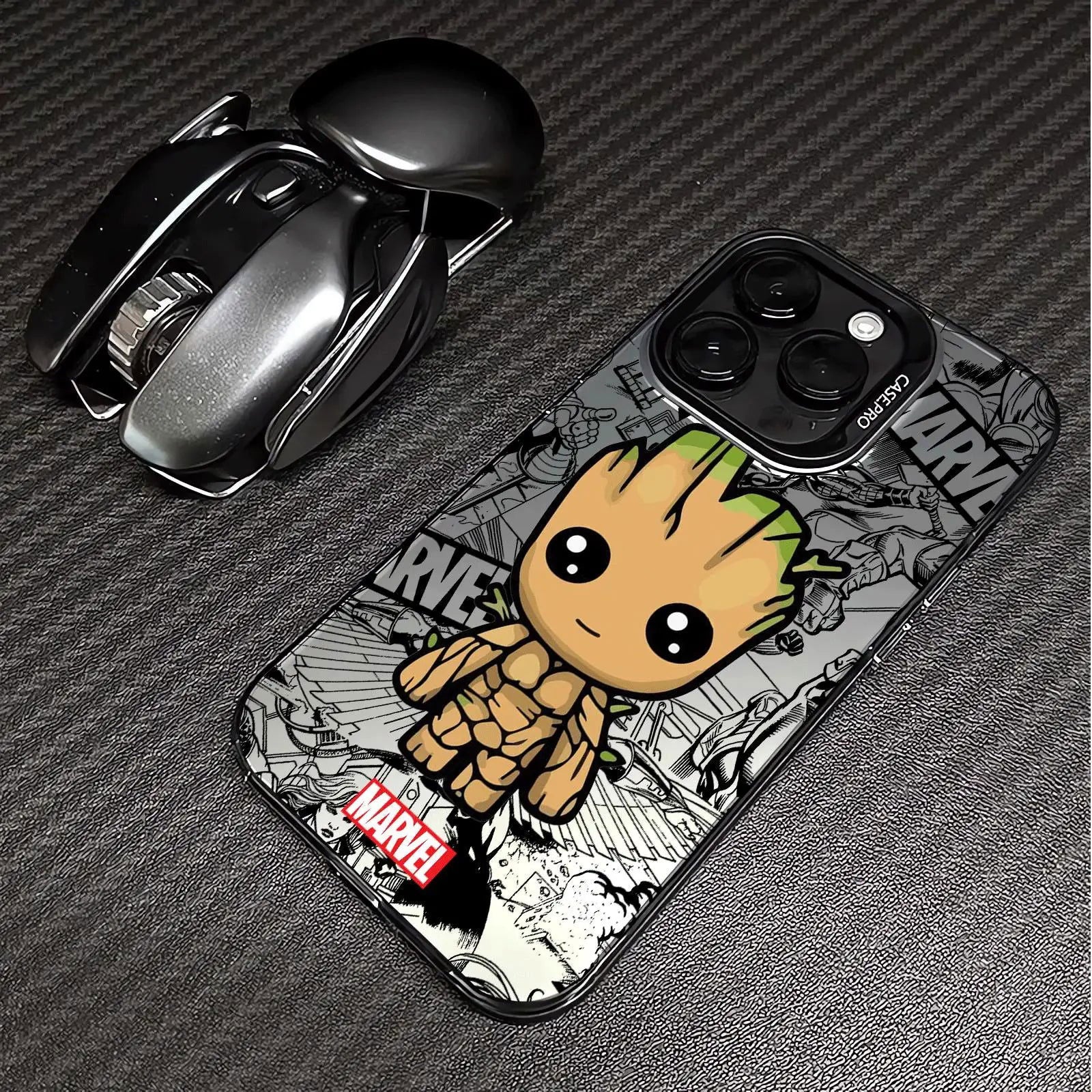Marvel spiderman Groot Phone Case for iPhone 15 Pro Max 12 Pro X 11 13 14 Plus XS Max XR 14 Fashion TPU Silicone Soft Cover - Slobuy