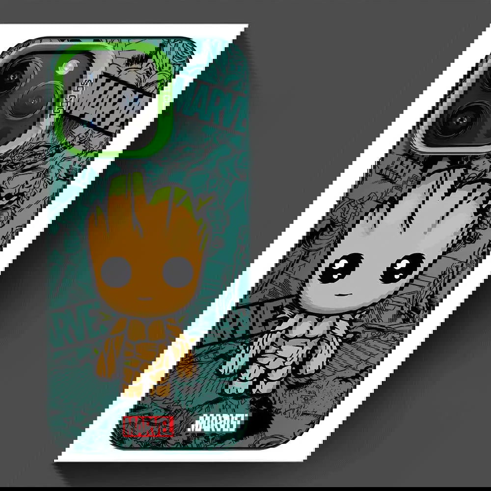 Marvel spiderman Groot Phone Case for iPhone 15 Pro Max 12 Pro X 11 13 14 Plus XS Max XR 14 Fashion TPU Silicone Soft Cover - Slobuy