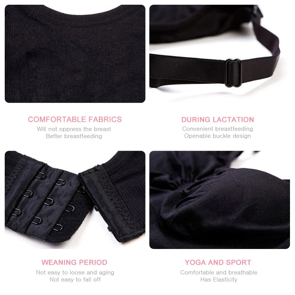 Maternity Bra for Breast Pump Special Nursing Bra Hands Pregnancy Clothes Breastfeeding Pumping Bra Can Wear All Day New - Slobuy