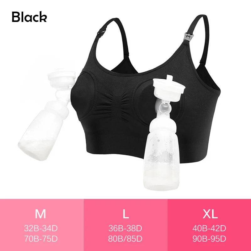 Maternity Bra for Breast Pump Special Nursing Bra Hands Pregnancy Clothes Breastfeeding Pumping Bra Can Wear All Day New - Slobuy