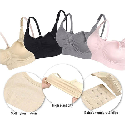 Maternity Bras Wirefree Nursing Bra Pregnancy Clothes Prevent Sagging Breastfeeding Women's Breathable lactancia Bra - Slobuy