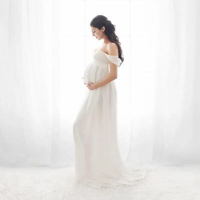Maternity Clothing Photography Prop Pregnant Women Dress Chiffon Fluffy Large Studio Shooting Auxiliary Modeling Sexy Long Skirt - Slobuy