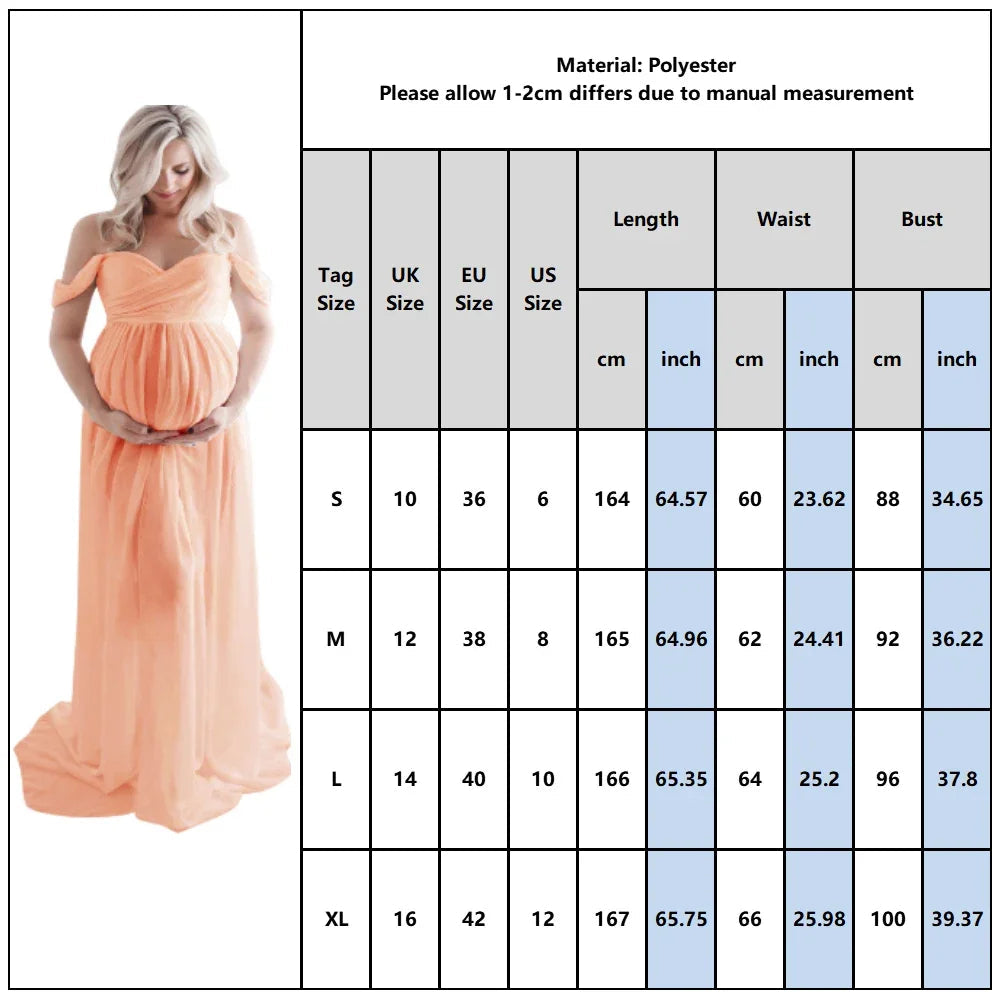 Maternity Clothing Photography Prop Pregnant Women Dress Chiffon Fluffy Large Studio Shooting Auxiliary Modeling Sexy Long Skirt - Slobuy