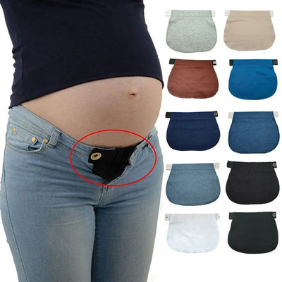 Maternity Jeans adjust button Pregnant women Waistband Belt Waist Extender Clothing Pants For Sewing Accessories - Slobuy
