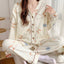 Maternity Pajamas Homewear Suit Nursing Pajamas Moon Clothes Spring and Autumn Cotton Monthly Clothing Summer Nursing Clothes - Slobuy