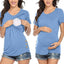 Maternity Tops Women's Comfy Short Sleeve Nursing Tunic Top for Breastfeeding T-Shirt Pregnant Pregnancy Womens Clothing Mom Tee - Slobuy