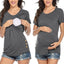 Maternity Tops Women's Comfy Short Sleeve Nursing Tunic Top for Breastfeeding T-Shirt Pregnant Pregnancy Womens Clothing Mom Tee - Slobuy
