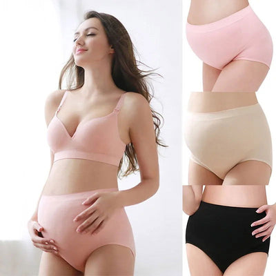 Maternity Underwear Women High Waist Cotton Panties Seamless Lifting Hips Pregnancy Briefs Women Lingerie - Slobuy
