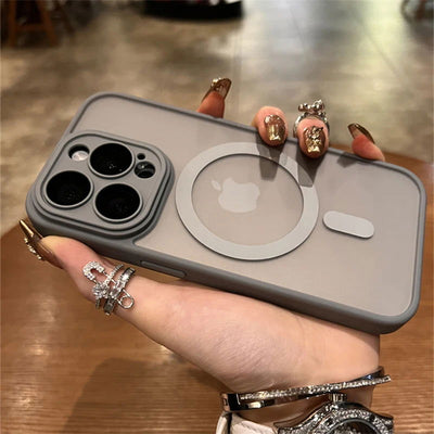 Matte For Magsafe Wireless Charging Magnetic Case For iPhone 14 13 12 11 15 Pro Max Case Silicone Protection Cover Accessories - Slobuy