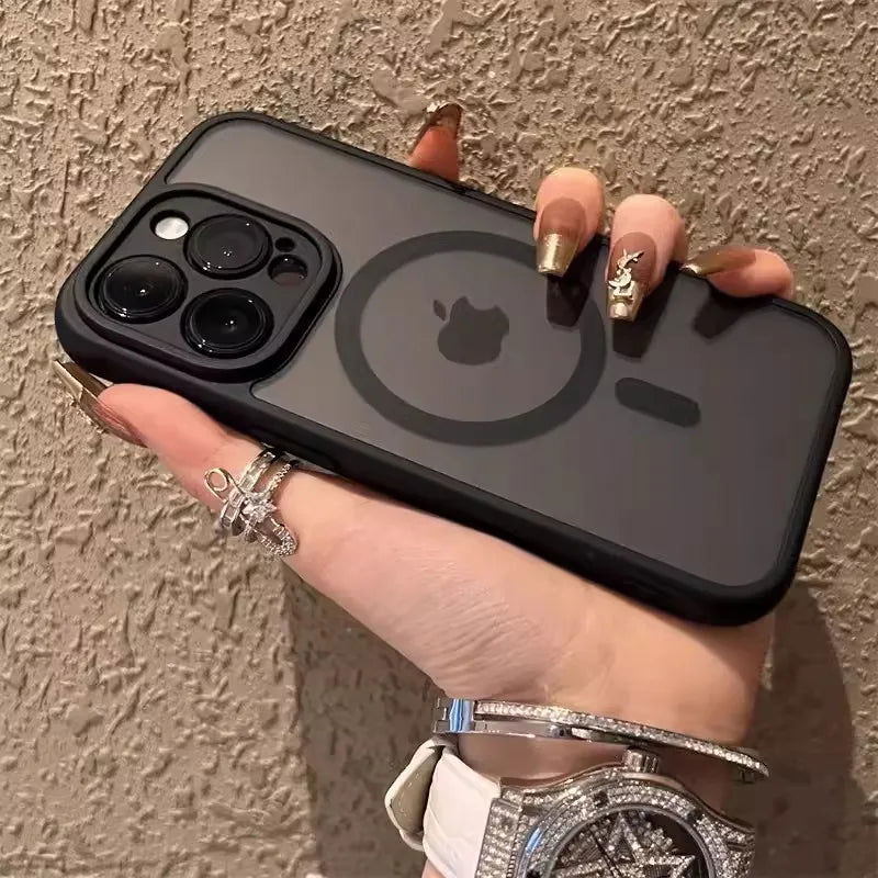Matte For Magsafe Wireless Charging Magnetic Case For iPhone 14 13 12 11 15 Pro Max Case Silicone Protection Cover Accessories - Slobuy