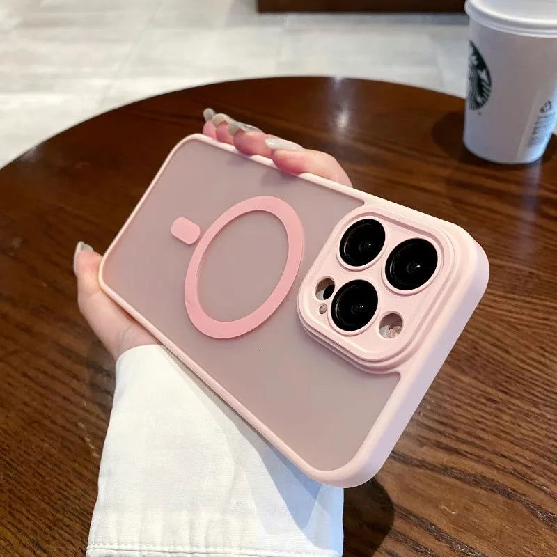 Matte For Magsafe Wireless Charging Magnetic Case For iPhone 14 13 12 11 15 Pro Max Case Silicone Protection Cover Accessories - Slobuy