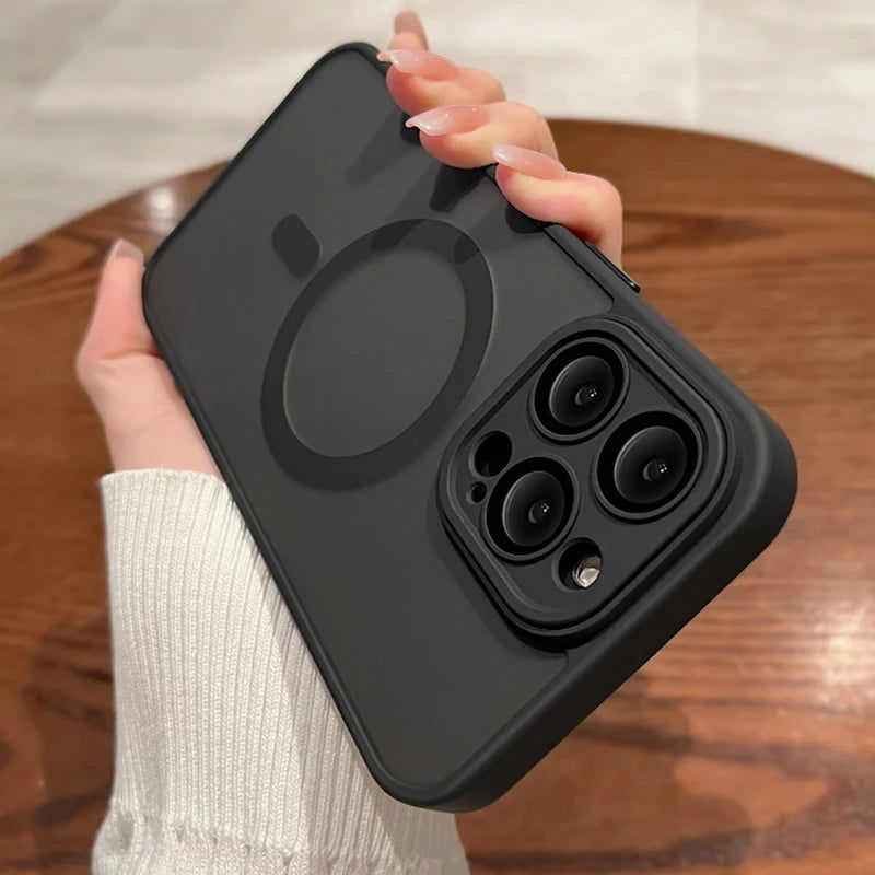 Matte For Magsafe Wireless Charging Magnetic Case For iPhone 14 13 12 11 15 Pro Max Case Silicone Protection Cover Accessories - Slobuy