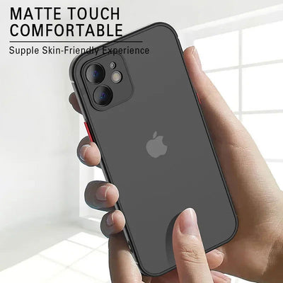 Matte Phone Case for IPhone 13 12 11 14 Pro Max Mini Luxury Soft Silicone Shockproof Case for IPhone X XS Max XR 15 7 8 Plus SE - Slobuy