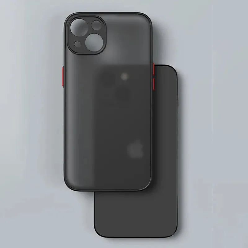 Matte Phone Case for IPhone 13 12 11 14 Pro Max Mini Luxury Soft Silicone Shockproof Case for IPhone X XS Max XR 15 7 8 Plus SE - Slobuy