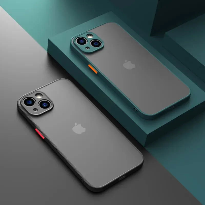 Matte Phone Case for IPhone 13 12 11 14 Pro Max Mini Luxury Soft Silicone Shockproof Case for IPhone X XS Max XR 15 7 8 Plus SE - Slobuy