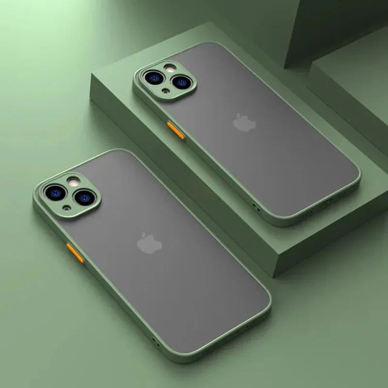 Matte Phone Case for IPhone 13 12 11 14 Pro Max Mini Luxury Soft Silicone Shockproof Case for IPhone X XS Max XR 15 7 8 Plus SE - Slobuy