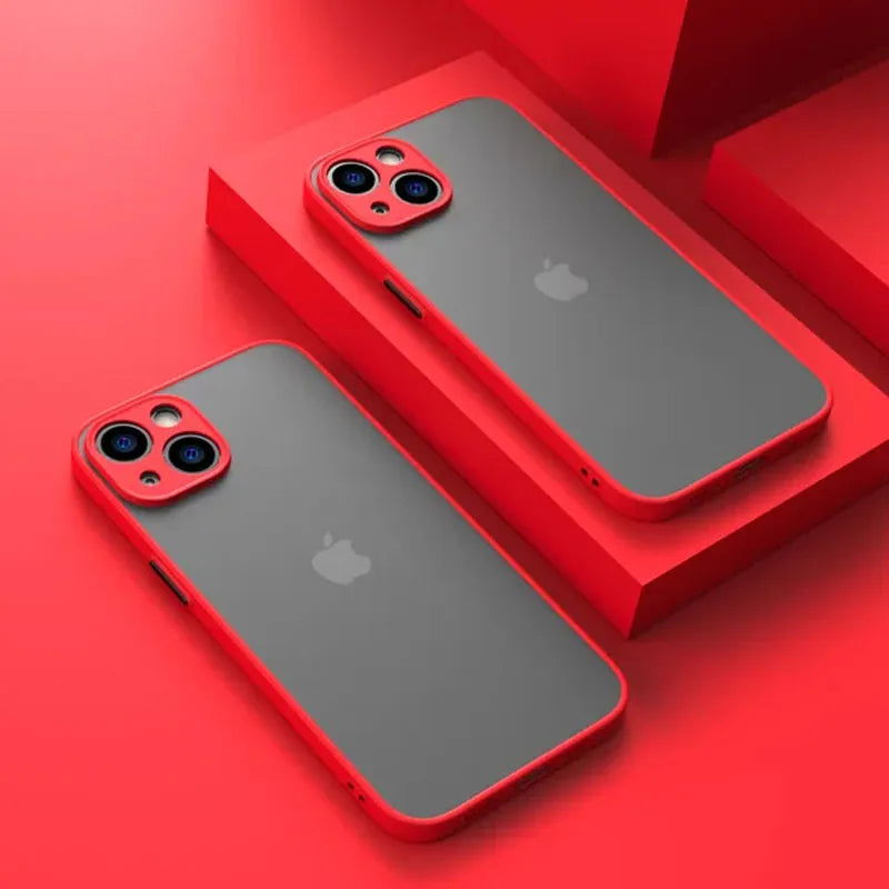 Matte Phone Case for IPhone 13 12 11 14 Pro Max Mini Luxury Soft Silicone Shockproof Case for IPhone X XS Max XR 15 7 8 Plus SE - Slobuy