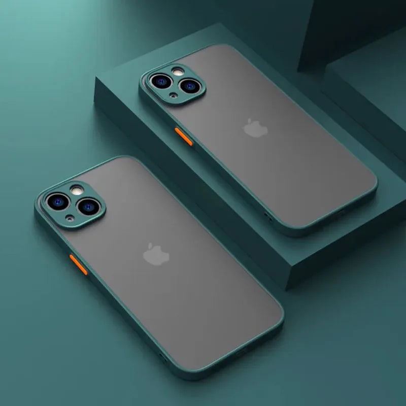 Matte Phone Case for IPhone 13 12 11 14 Pro Max Mini Luxury Soft Silicone Shockproof Case for IPhone X XS Max XR 15 7 8 Plus SE - Slobuy