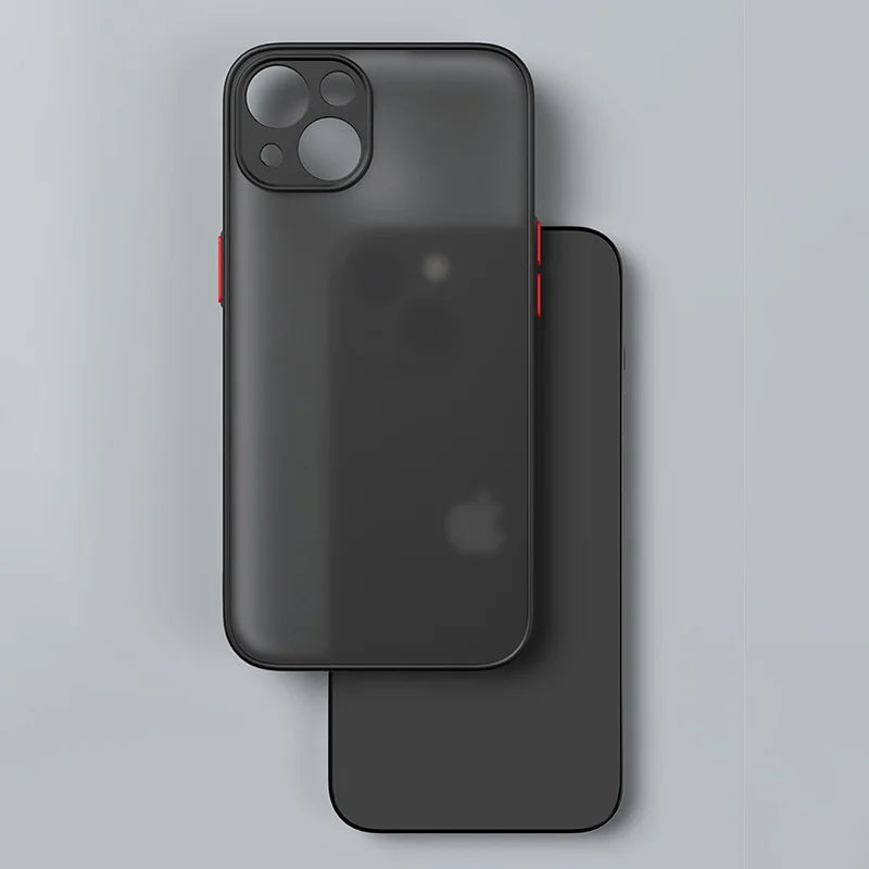 Matte Phone Case for IPhone 13 12 11 14 Pro Max Mini Luxury Soft Silicone Shockproof Case for IPhone X XS Max XR 15 7 8 Plus SE - Slobuy