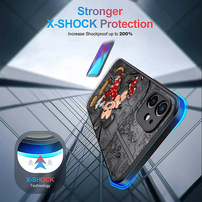 Matte Phone Case for iPhone 15 11 14 Pro Max 13 12 MINI XR X XS 8 7 6 6S Plus Disney Mickey Minnie Love Couple - Slobuy