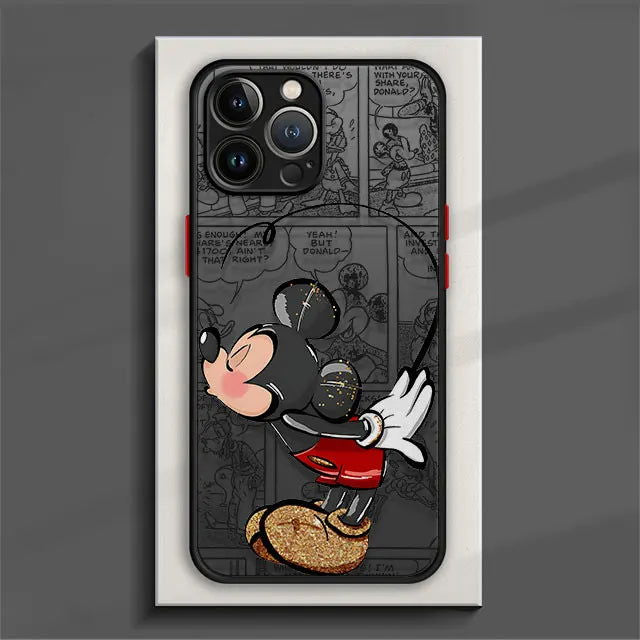 Matte Phone Case for iPhone 15 11 14 Pro Max 13 12 MINI XR X XS 8 7 6 6S Plus Disney Mickey Minnie Love Couple - Slobuy