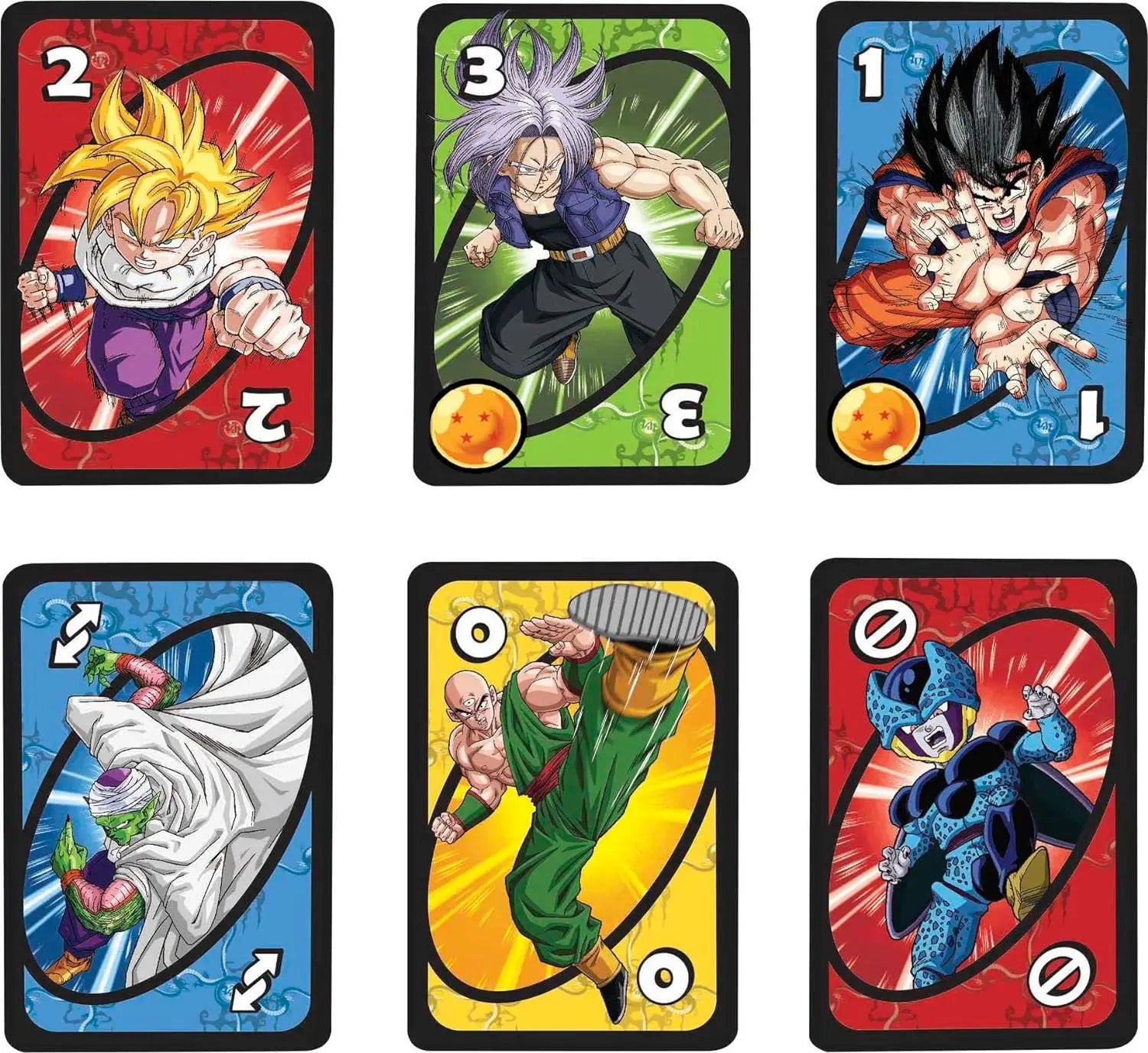 Mattel Games UNO Dragon Ball Z Card Game for Family Night Featuring Tv Show Themed Graphics and a Special Rule for 2-10 Players - Slobuy