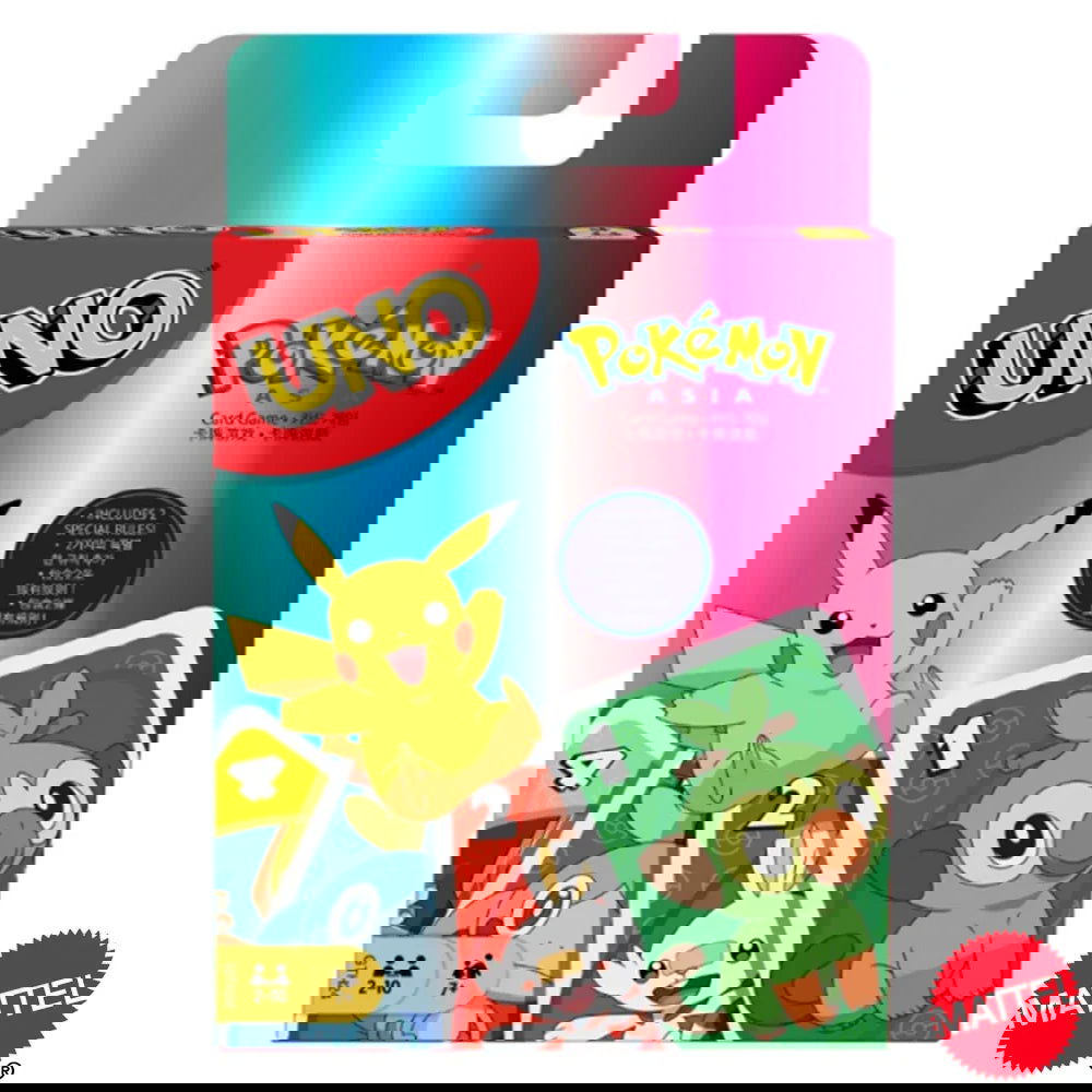 Mattel UNO Pokemon Sword & Shield Card Games Family Funny Entertainment Board Game Poker Kids Toys Playing Cards - Slobuy
