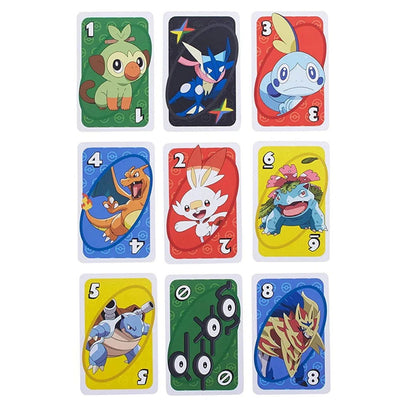 Mattel UNO Pokemon Sword & Shield Card Games Family Funny Entertainment Board Game Poker Kids Toys Playing Cards - Slobuy